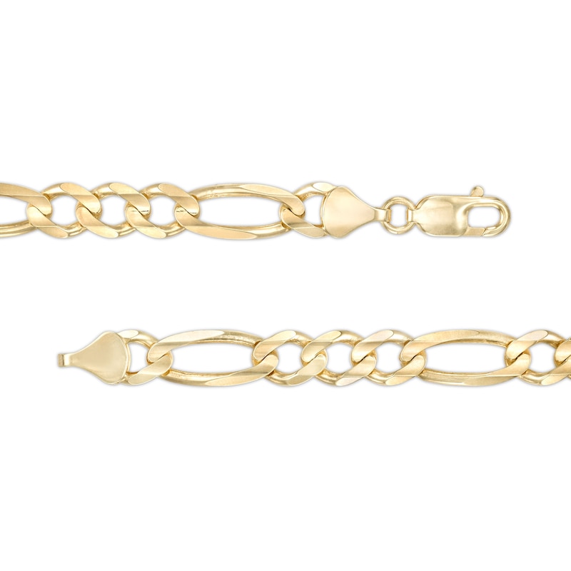 Men's 8.61mm Concave Figaro Link Bracelet in 10K Gold - 8.5"