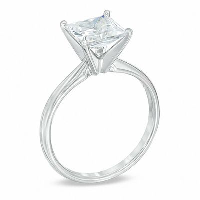 Details about   2 ct Princess Cut White Diamond Solitare Engagement Ring in Solid 14K White Gold 