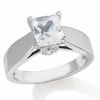 Thumbnail Image 1 of 2 CT. T.W. Certified Princess-Cut Diamond Solitaire Engagement Ring in 14K White Gold