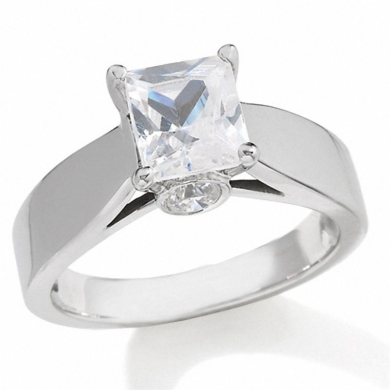 Main Image 1 of 2 CT. T.W. Certified Princess-Cut Diamond Solitaire Engagement Ring in 14K White Gold