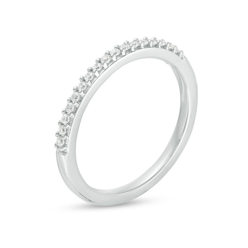 1/8 CT. T.W. Colorless Diamond Wedding Band in 18K White Gold