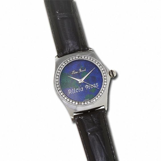 Ladies' Lucien Piccard Strap Watch with Blue-Green Dial (Model: 26382Bk)