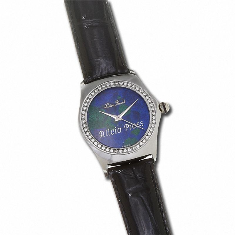 Main Image 1 of Ladies' Lucien Piccard Strap Watch with Blue-Green Dial (Model: 26382BK)