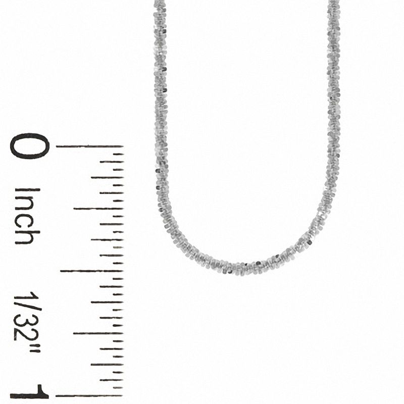 Ladies' 1.4mm Fashion Diamond-Cut Flashy Chain Necklace in 14K White Gold