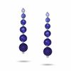 Thumbnail Image 1 of Journey Lab-Created Multi-Shaded Blue Sapphire Drop Earrings in 10K White Gold