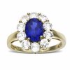 Thumbnail Image 0 of Ladies' Lab-Created Blue Sapphire Ring in 10K Gold
