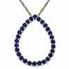 Thumbnail Image 1 of Blue Sapphire Teardrop Pendant in 14K Gold