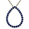 Thumbnail Image 0 of Blue Sapphire Teardrop Pendant in 14K Gold