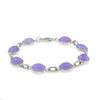 Thumbnail Image 1 of Sterling Silver and Purple Jade Bracelet