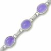 Thumbnail Image 1 of Sterling Silver and Purple Jade Bracelet