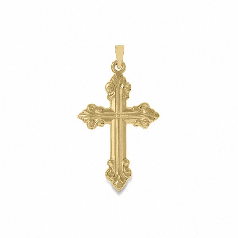 Main Image 1 of 14K Gold Fancy Cross Charm