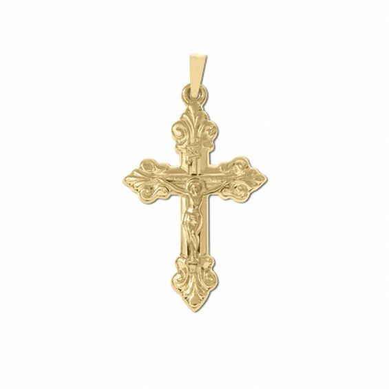 14K Gold Fancy Crucifix Pendant