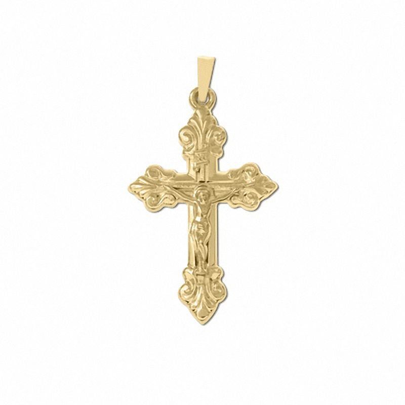 Main Image 1 of 14K Gold Fancy Crucifix Pendant
