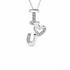 Thumbnail Image 1 of Diamond Accent "I Heart U" Pendant in 10K White Gold