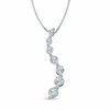 Thumbnail Image 1 of 1/10 CT. T.W. Journey Diamond Pendant in 10K White Gold