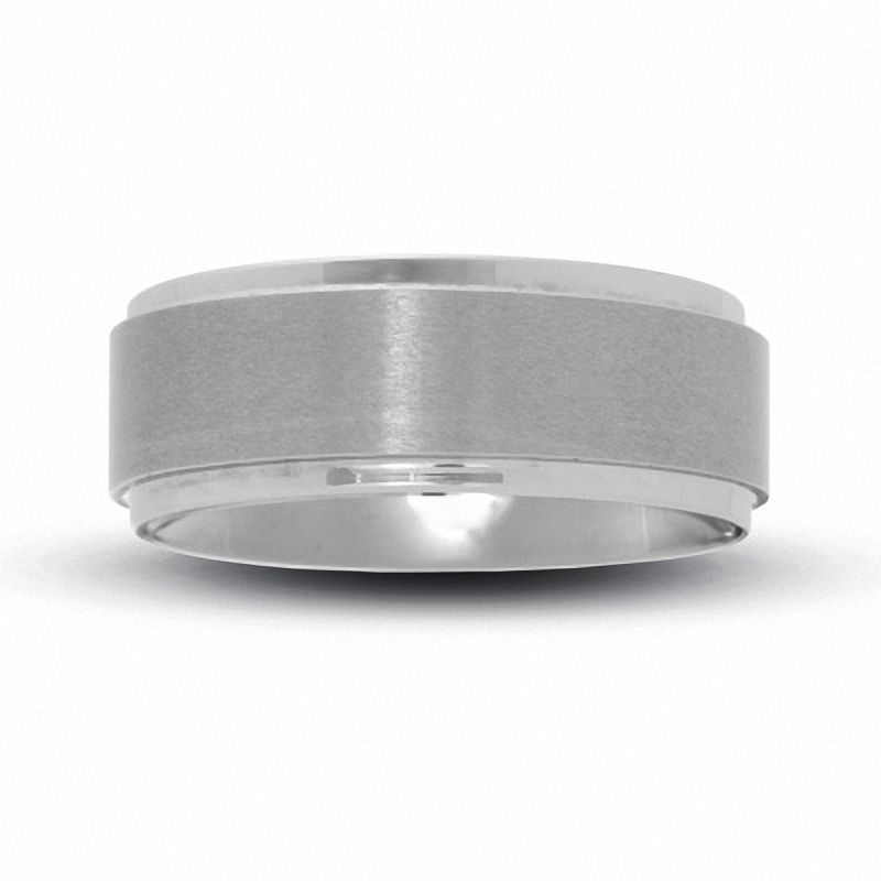 Main Image 1 of 9.0mm Brushed Tungsten Wedding Band - Size 12