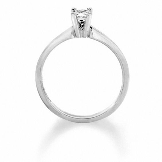1/3 CT. T.w. Certified Princess-Cut Diamond Solitaire Engagement Ring in 14K White Gold