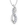 Thumbnail Image 1 of 1/6 CT. T.W. Journey Diamond Infinity Pendant in 10K White Gold
