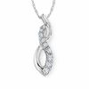 Thumbnail Image 0 of 1/6 CT. T.W. Journey Diamond Infinity Pendant in 10K White Gold