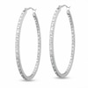 Thumbnail Image 1 of Diamond Fascination™ Inside/Out Hoop Earrings in 14K White Gold