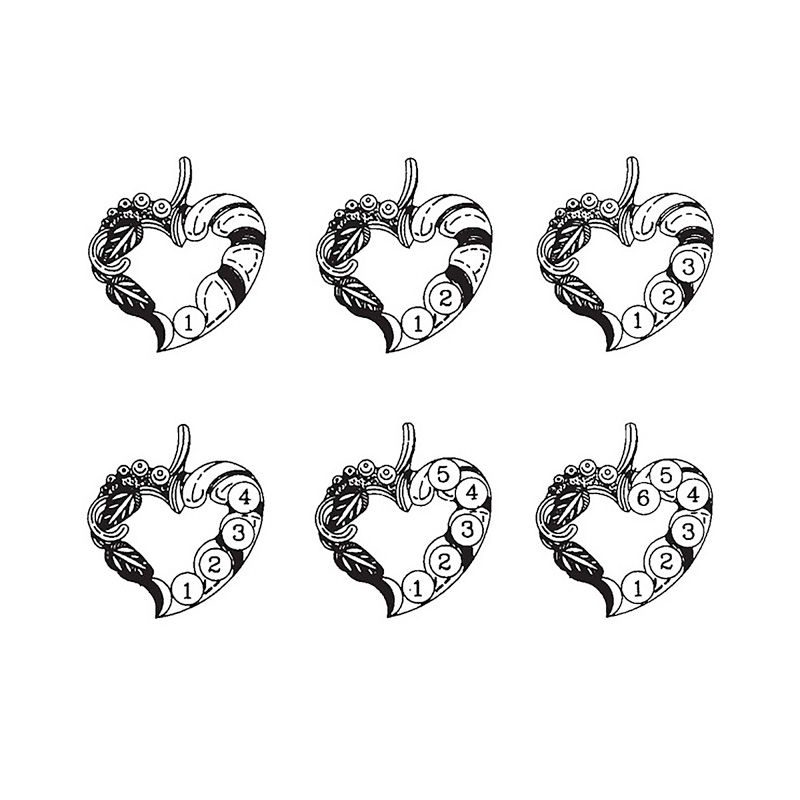 Black Hills Gold Birthstone Family Heart Pendant (1-6 Stones)