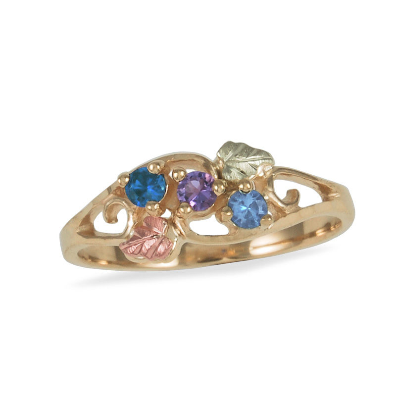 Black Hills Gold Birthstone Family Ring (1-6 Stones)