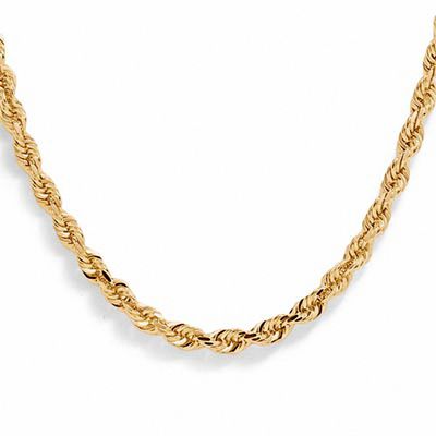 5.0mm Diamond-Cut Rope Chain Necklace 