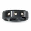 Thumbnail Image 1 of Diamond Accent Three Stone Ring in 14K Gold and Black Ceramic
