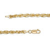 Thumbnail Image 2 of 3.8mm Diamond-Cut Glitter Rope Chain Necklace in Solid 10K Gold - 22"