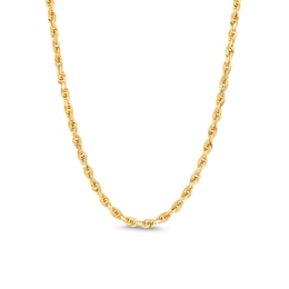 3.0mm Diamond-Cut Glitter Rope Chain Necklace in 10K Gold - 20&quot;