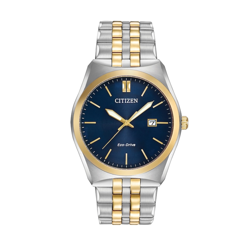 Main Image 1 of Men's Citizen Eco-Drive® Corso Two-Tone Watch with Navy Blue Dial (Model: BM7334-58L)