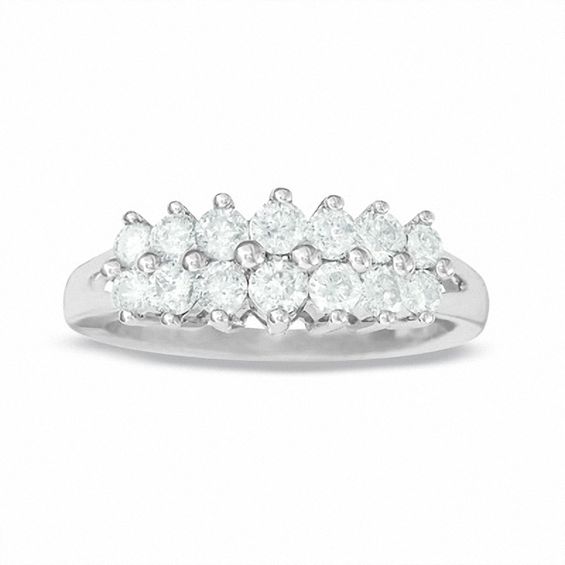 1 CT. T.w. Diamond Pyramid Ring in 10K Gold