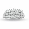 Thumbnail Image 1 of 1 CT. T.W. Chunky Round and Baguette Diamond Ring in 14K White Gold