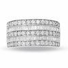 Thumbnail Image 1 of 1-1/2 CT. T.W. Diamond Three Row Band in 14K White Gold