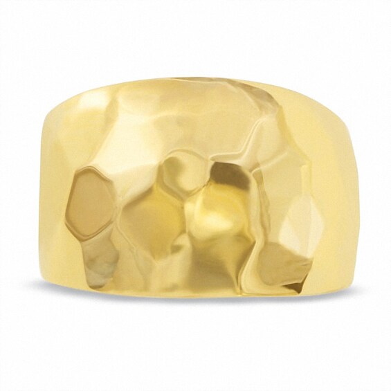 10K Gold Hammered Ring