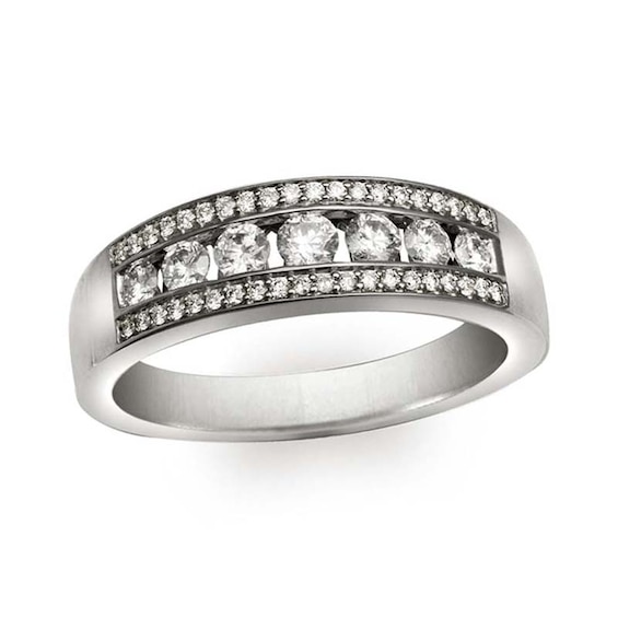 1 CT. T.w. Diamond Edge Band in 14K White Gold