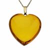 Thumbnail Image 1 of Amber Heart Pendant in 10K Gold