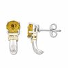 Thumbnail Image 1 of Citrine Earrings in 10K Gold with Diamond Accents