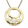Thumbnail Image 1 of Freshwater Cultured Pearl Circle Pendant in 10K Gold