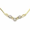 Thumbnail Image 1 of Oval Opal Necklace in 10K Gold with Diamond Accents
