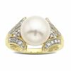 Thumbnail Image 1 of Freshwater Cultured Pearl and Diamond Ring in 10K Gold