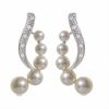 Thumbnail Image 0 of Journey Cultured Freshwater Pearl and Diamond Accent Earrings in 14K White Gold