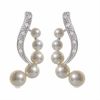 Thumbnail Image 1 of Journey Freshwater Cultured Pearl and Diamond Accent Earrings in 14K White Gold