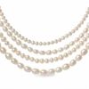 Thumbnail Image 1 of 17" Multi-Strand Freshwater Cultured Pearl Necklace with Sterling Silver Box Clasp