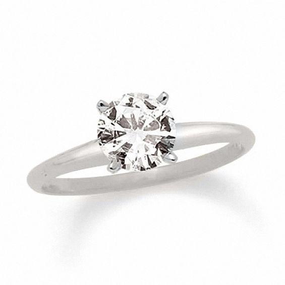 2 CT. Certified Diamond Solitaire Engagement Ring in 14K White Gold