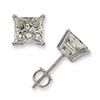 Thumbnail Image 0 of 1 CT. T.W. Princess Cut Diamond Solitaire Stud Earrings in 14K White Gold