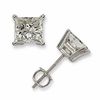 Thumbnail Image 1 of 1 CT. T.W. Princess Cut Diamond Solitaire Stud Earrings in 14K White Gold