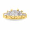 Thumbnail Image 1 of 2 CT. T.W. Quad Princess-Cut Diamond Three Stone Ring in 14K Gold