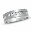 Thumbnail Image 0 of Men's 1/4 CT. T.W. Diamond Five Stone Band in 14K White Gold