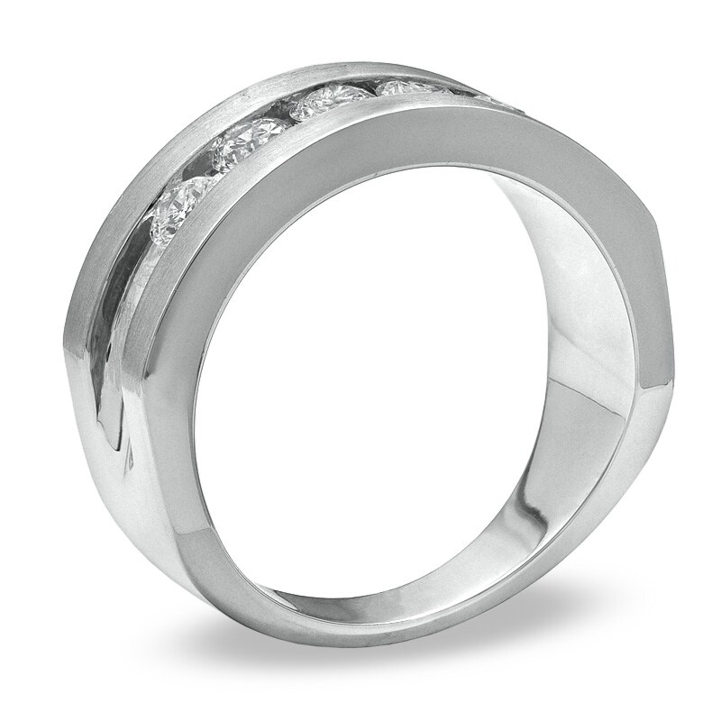 Main Image 2 of 1 CT. T.W. Diamond Five Stone Band in 14K White Gold